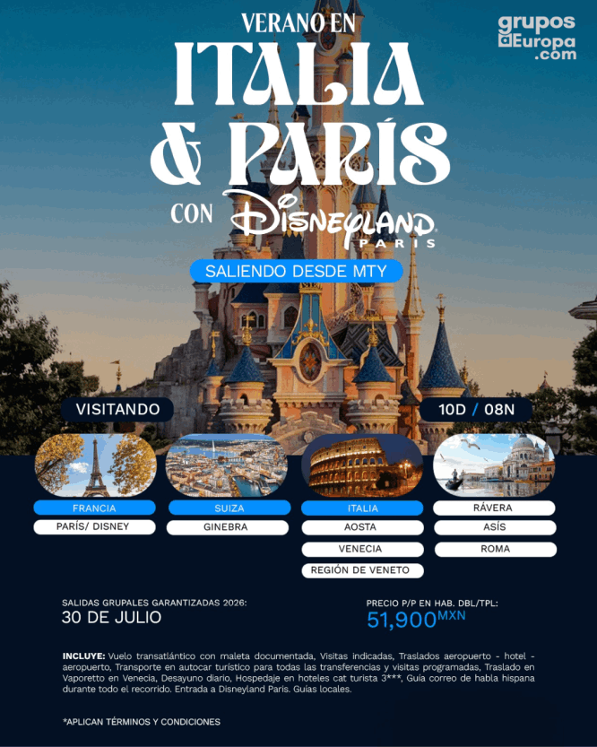 Italia y París con Disney